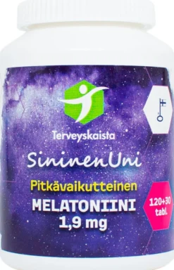Terveyskaista SininenUni Melatoniini 1,9 mg pitkävaikutteinen 150 tabl.