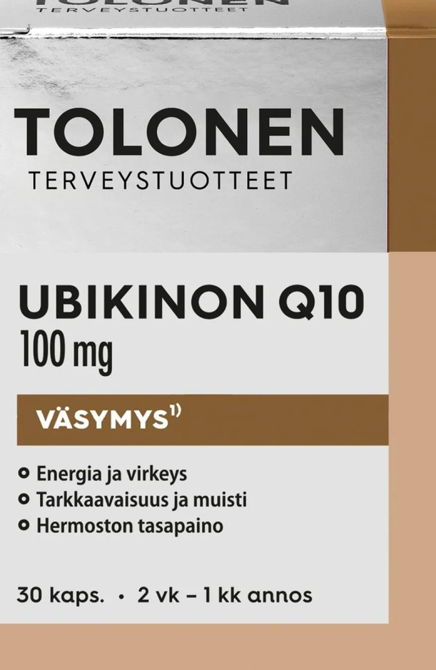 Tolonen Ubikinon Q10 100mg +B-vitamiinit 30kaps