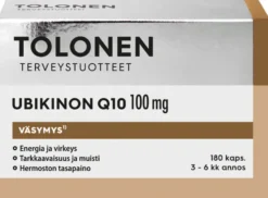 Tolonen Ubikinon Q10 100mg +B-vitamiinit 180kaps
