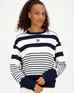 Tommy Jeans collegepusero Rlx Badge Stripe