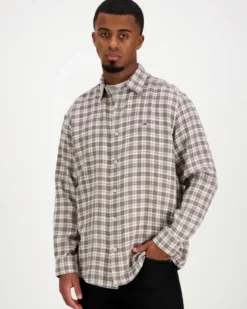 Tommy Jeans miesten kauluspaita linen blend check