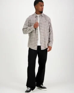 Tommy Jeans miesten kauluspaita linen blend check