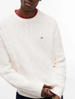 Tommy Jeans neule Tjm reg classic flag cable swtr