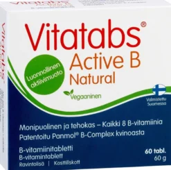 Vitatabs Active B Natural B-vitamiinitabletti 60 tabl