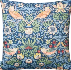 William Morris Tyynynpäällinen Strawberry thief blue 45x45cm