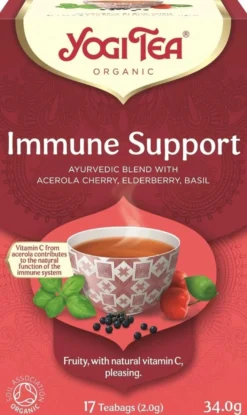 Yogi Tea Luomu Immune Support yrtti-hedelmä-maustetee Ayurvedinen 17x2g